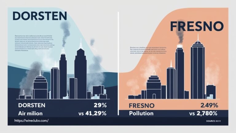 Dorsten vs Fresno Pollution Comparison Chart 2024