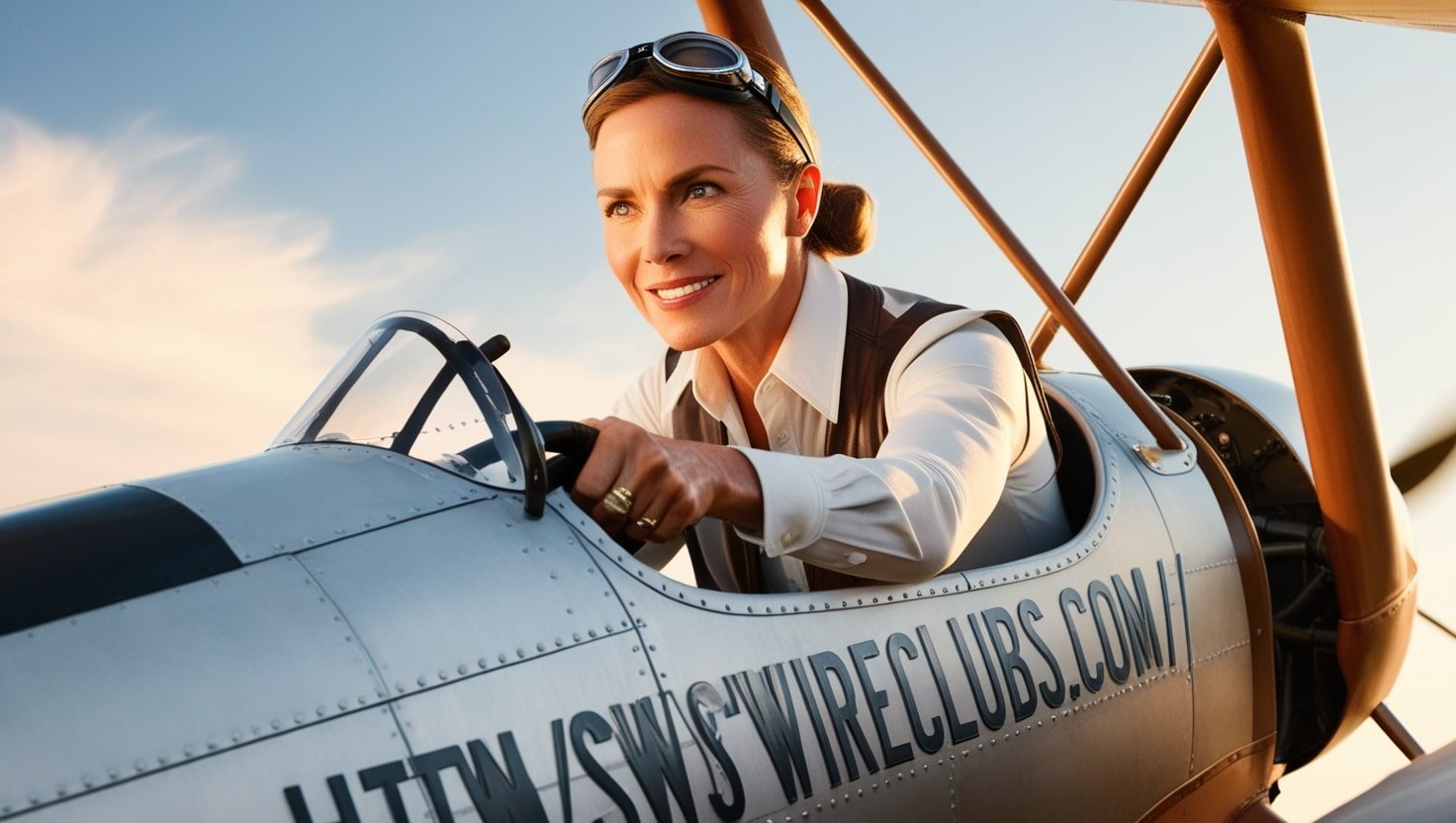 helen keller flying a plane