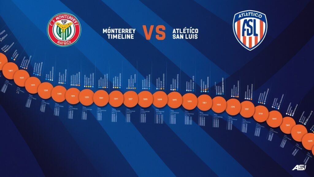 C.F. Monterrey VS Atletico San Luis Timeline
